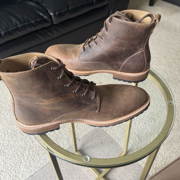 Nisolo Men’s Martin All Weather Leather Boots Tobacco Size 12 NIB main image 11
